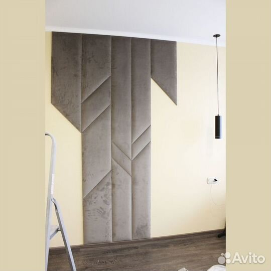 Мягкие стеновые панели в спальне