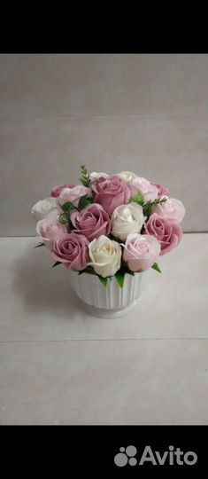 Букет из мыльных роз