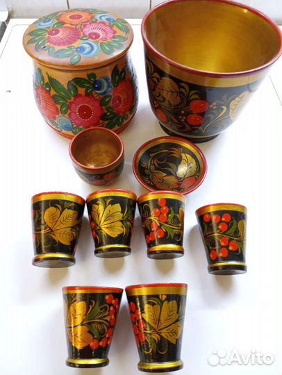 Деревянная посуда хохлома