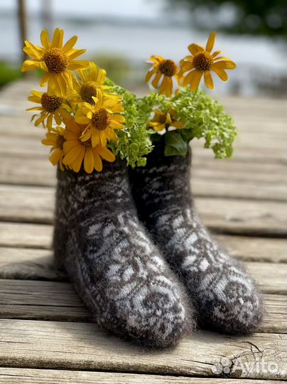 Носки женские пуховые Плотные и теплые