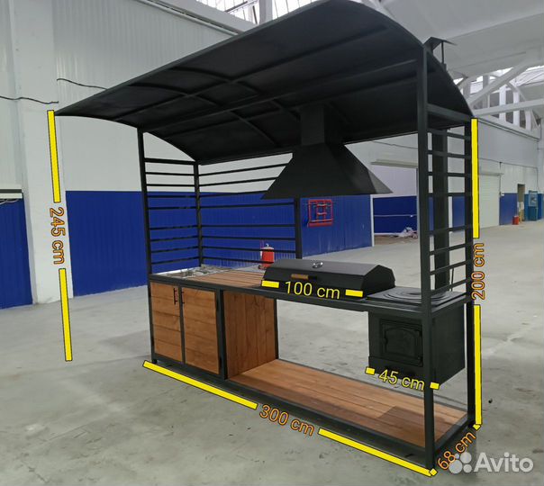 Мангал 6 мм, печка под казан, гриль, барбекю