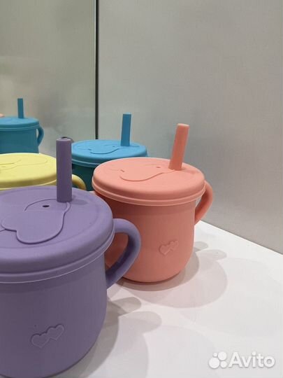 Кружка непроливайка силиконовый поильник новый