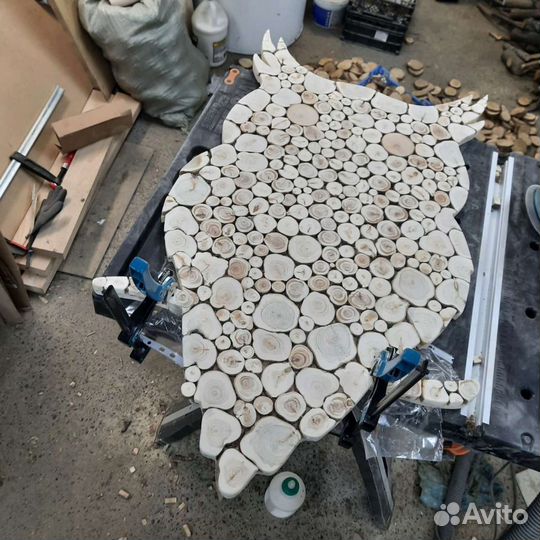 Панно из спилов можжевельника. Сова