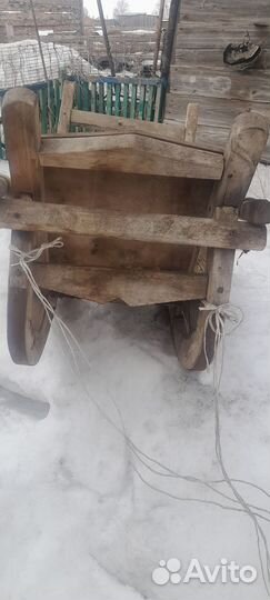 Детские санки деревянные