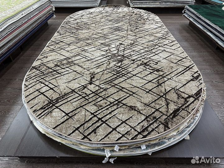 Ковер овальный 2х4 коричневый