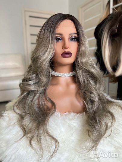 Парик пепельный на сетке