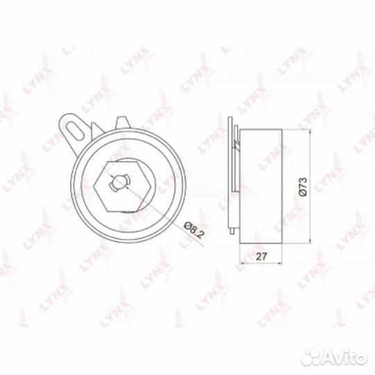 Lynxauto PB-1070 Ролик натяжной ремня грм