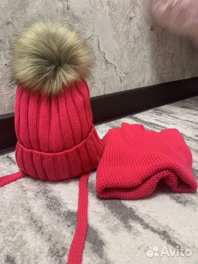 Комплект шапка, шарф