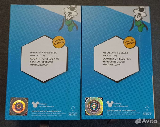 Монеты Ниуэ Микки и его друзья Чиби Серебро