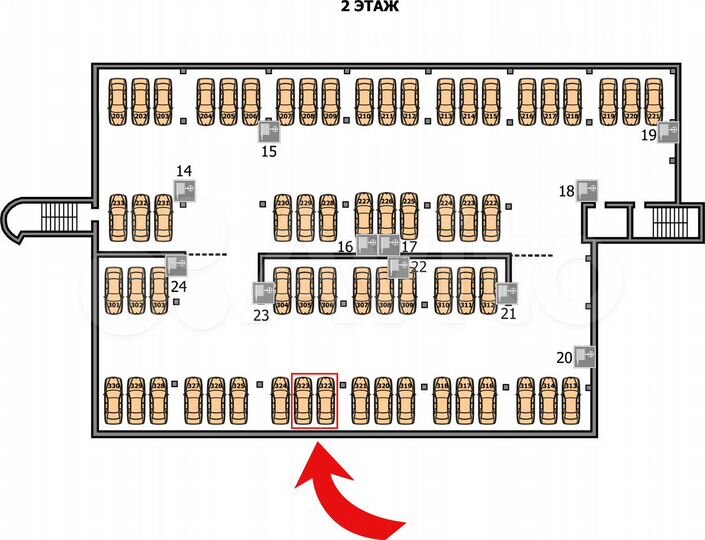 Машиноместо, 11 м²