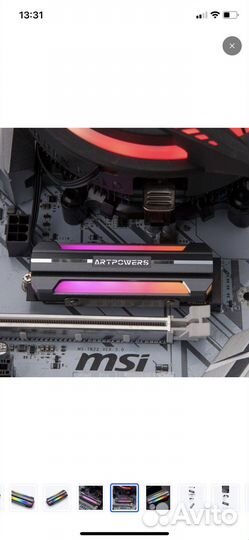 Алюминиевый argb радиатор для M.2 SSD