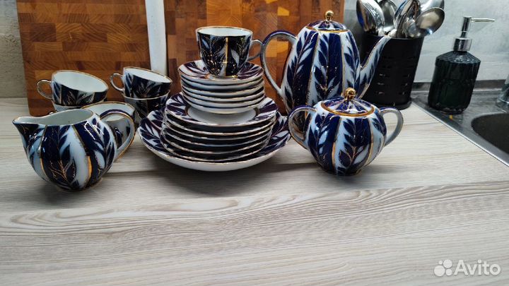 Чайный сервиз СССР лфз зимний вечер