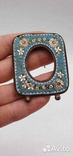 Рама рамочка для фото латунь, флорентийская моза