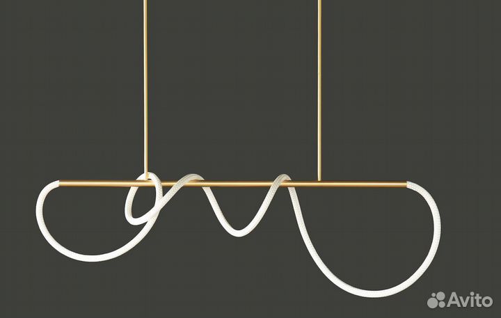 Люстра потолочная светодиодная дизайнерская золото