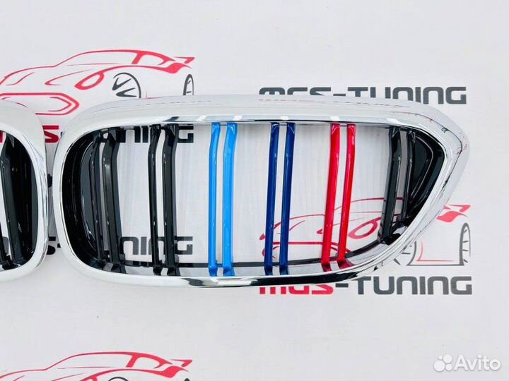 Ноздри BMW 5 серии g30 триколор и хром обод
