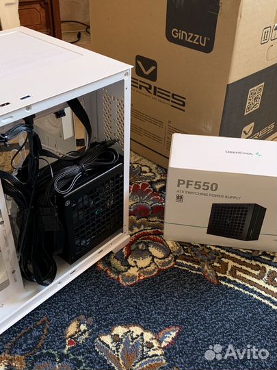 Новый корпус Ginzzu V400 + бп DeepCool + вентили