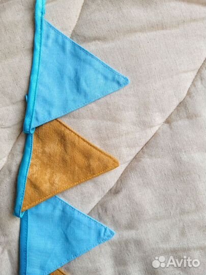 Гирлянда текстильная флажки