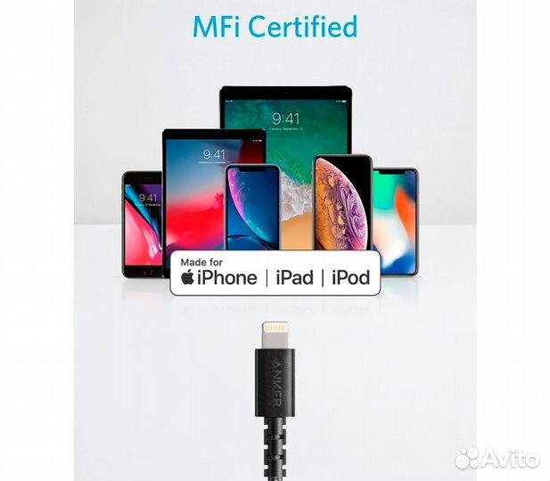 Кабель Anker PowerLine Select+, USB-C / Lightning