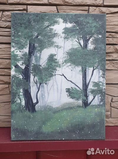 Картина Туманный лес
