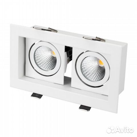 Arlight Светильник CL-kardan-S180x102-2x9W Warm (W