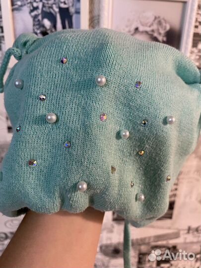 Шапка для девочки журавлик