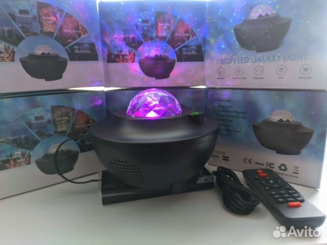 Лазерный проектор Звёздного неба 8w Блютуз колонка