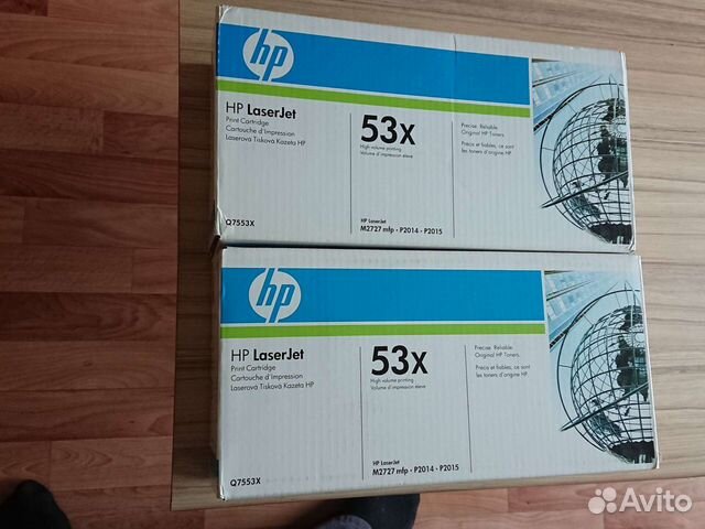 Коробка картриджа hp laserjet q7553x оригинальная