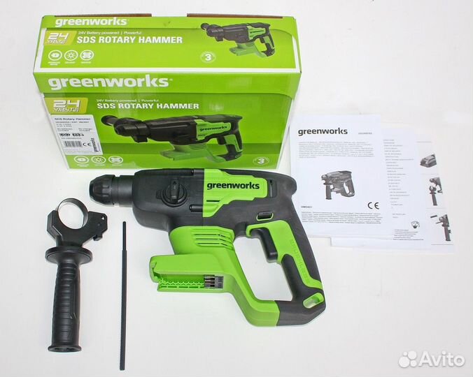 Перфоратор аккумуляторный greenworks GD24SDS2 (G24