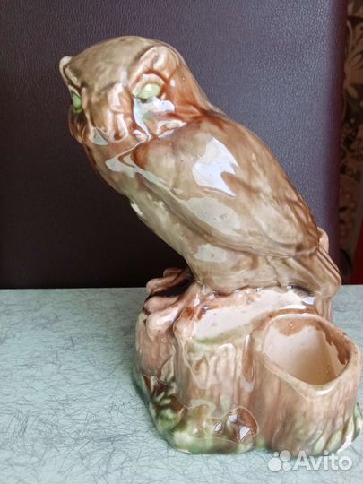 Сова/филин карандашница гжель