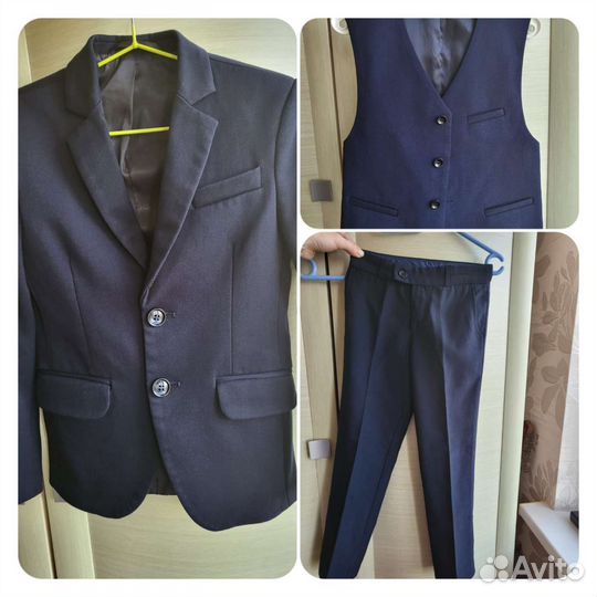 Школьная форма Б/У синяя для мальчика 7-8 лет