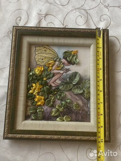 Вышитая картина, 26х23 см, ручная работа