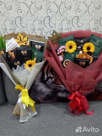 Букет из кофе и чая