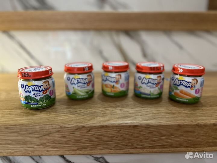 Детское пюре овощное и мясное Смесь Каша