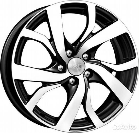K&K Палермо : 6x15 5*112 Et:47 Dia:57.1 алмаз черный
