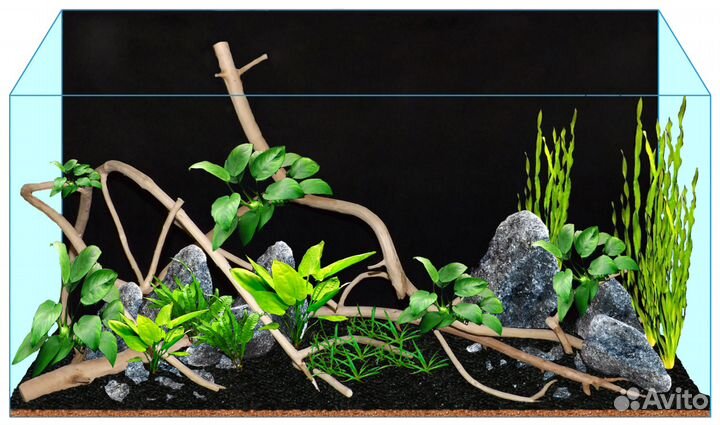 Натур. декор: Лава. Камни. Коряги