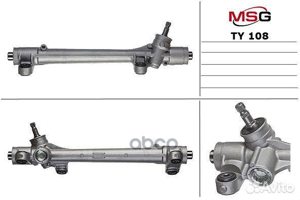 Рейка без г/у toyota corolla 2002- TY108 MSG