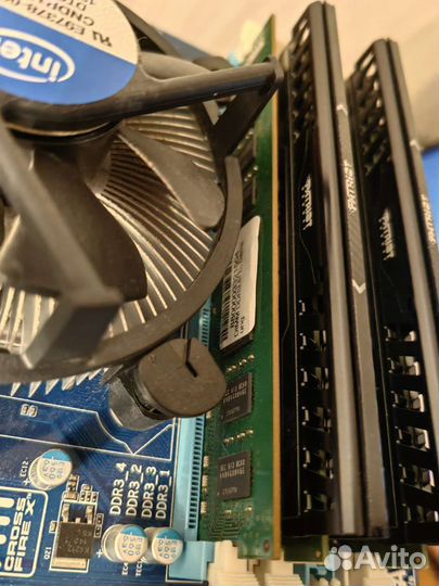 Материнская плата с процессором и памятью + бп