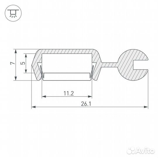 Профиль Arlight poli-2000 anod 021738