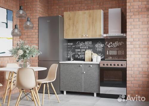 Готовые кухонные гарнитуры крафт/бетон point