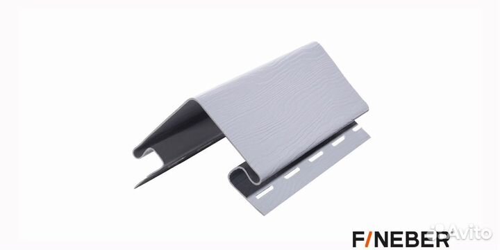 Наружный угол 80 для сайдинга fineber (Серо-голубо