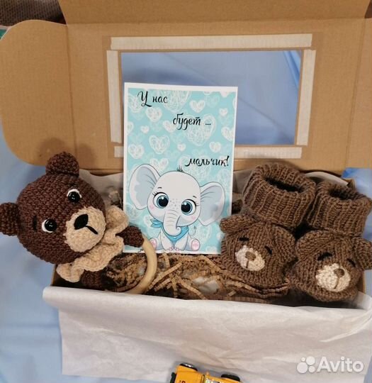 Вязаная игрушка/Беби бокс/погремушка/пинетки