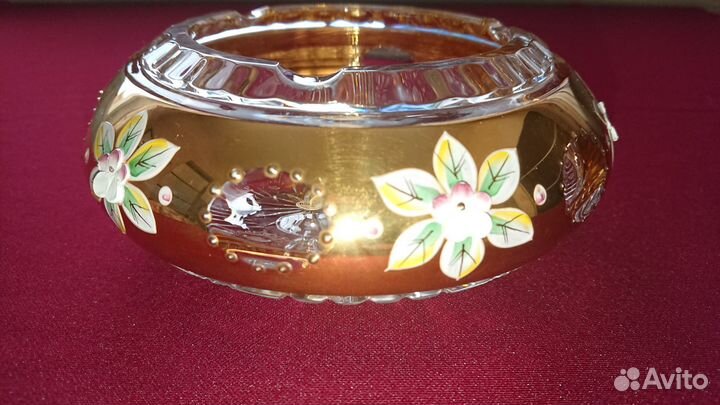 Хрустальная пепельница Богемия чсср