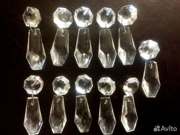 Хрустальные подвески и др.детали люстр СССР