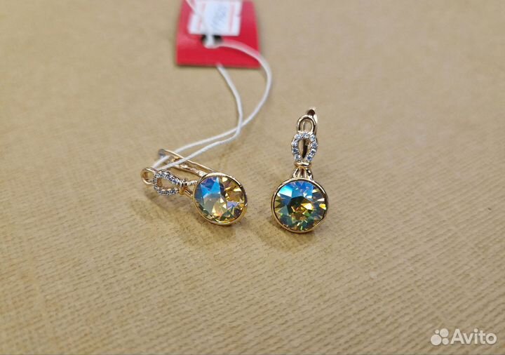 Серьги с кристаллами swarovski