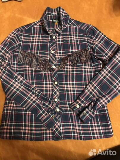 Рубашка для девочки р.134 в клетку