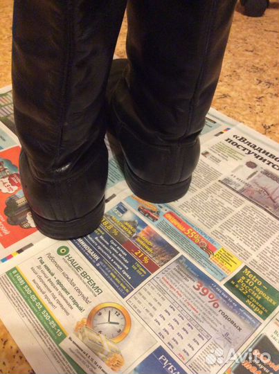 Хромовые сапоги 39р
