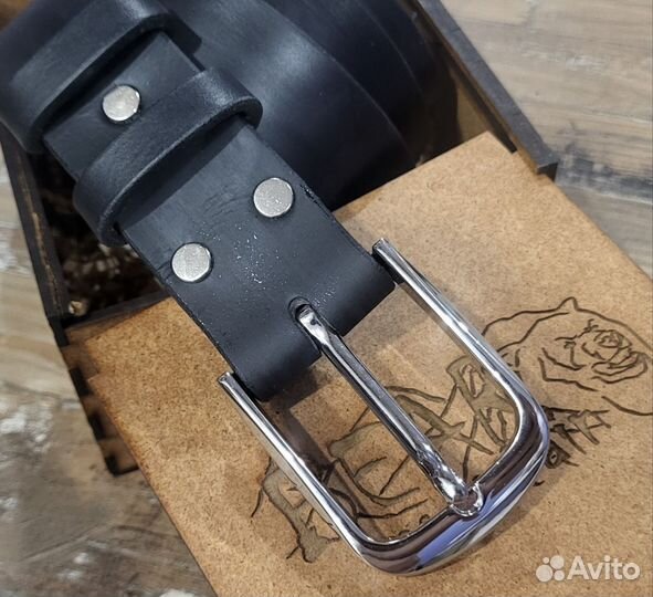 Мужской ремень из натуральной кожи ручной работы
