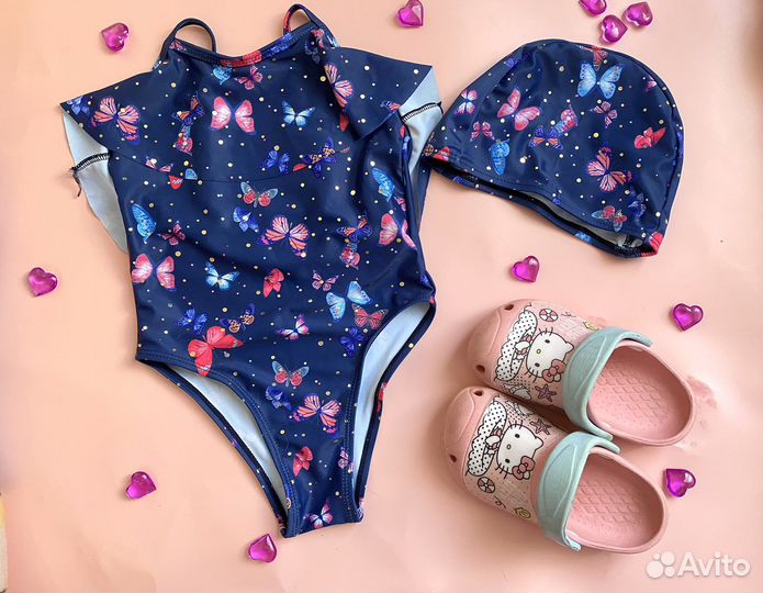Купальник слитный для девочки 74 86