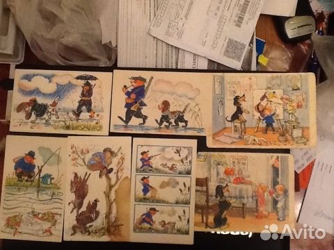Наборы детских открыток времен СССР