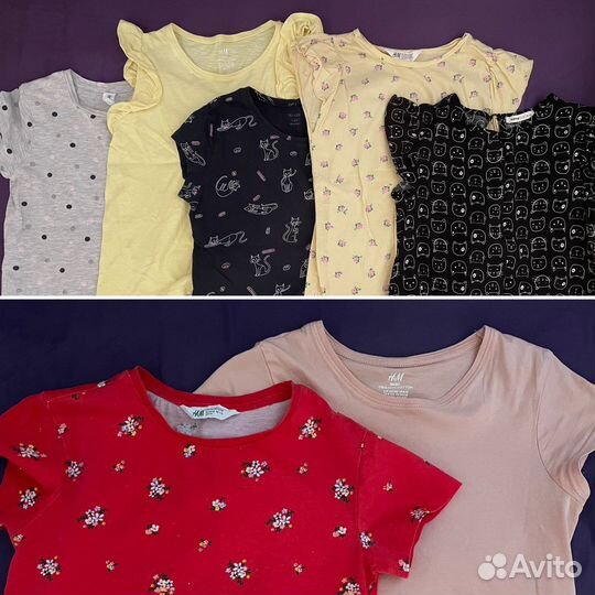 Футболки для девочки детские 7 штук